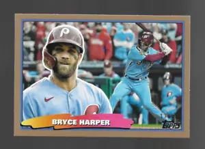 BRYCE HARPER 2023 TOPPS UPDATE BIG-15 BOX TOPPER GOLD PARALLEL COMIC BACK /50 - Picture 1 of 2