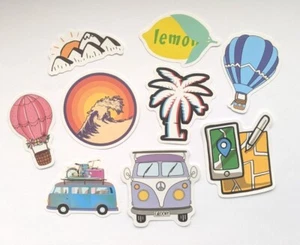 Luggage Stickers - Mix & Match - Small Waterproof Vinyl Sticker For Suitcase - Picture 1 of 161