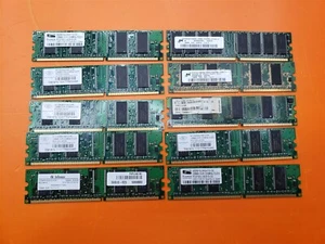 ⭐️⭐️⭐️⭐️⭐️ Lot of 10 Assorted Desktop 128MB PC-2700 (DDR-333) RAM Memory Sticks - Picture 1 of 2