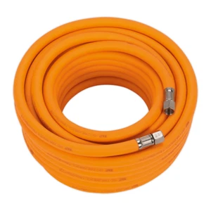 Sealey AHHC10 8mm id x 10mtr Air Hose Hybrid High Visibility with 1/4"BSP Unions - Picture 1 of 1