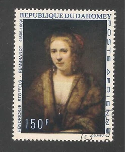 Dahomey #C115 (AP21) sehr guter gebrauchter Zustand - 1969 150fr Hendrickje Stoffels, von Rembrandt  - Bild 1 von 1