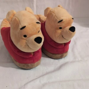 WINNIE THE POOH Plush Bedroom Slippers Womens 7 Disney - Picture 1 of 7
