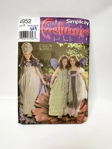 Simplicity 4952 KIDS Teen Pattern Halloween Fairy Costume Cape Dress Midsummer  - Picture 1 of 3