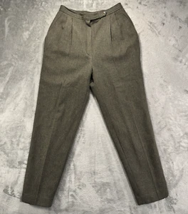 VTG Pendleton Knockabout Pants Womens 8 Green 100% Wool Taper High-Waisted Lined - Picture 1 of 15