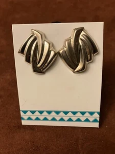 Vintage Dimensional Hollow Sterling Earrings jewelry lot s - 1980’s - Bild 1 von 4