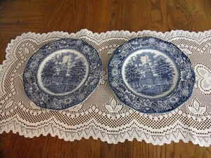 Piatti da portata Liberty blu 10 pollici blu e bianco fantasia - Foto 1 di 2