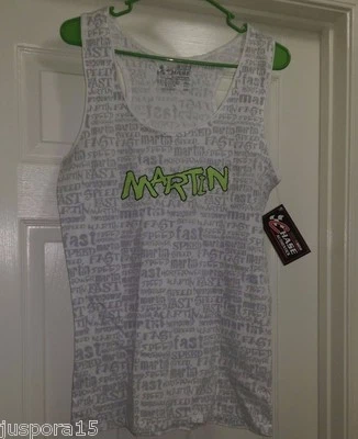 Camisa Top Blusa Chase Auténtica Para Mujer Talla L Grande Gris Blanco Verde Martin NUEVA Foto 1 de 3