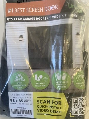 NOVO Fecho Magnético Tela de Malha Porta de Garagem Insetos Insetos 98 X 85 - Imagem 1 de 4