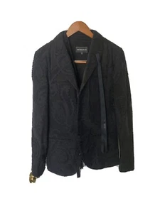Ann Demeuleester Men's Black Textured Vest And Blazer Set Small - Picture 1 of 10