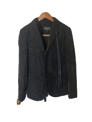 Ann Demeuleester Men's Black Textured Vest And Blazer Set Small - Image 1 of 4