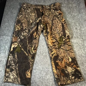 Cabelas Fleece Hunting Pants Mens 42x29/30 Camo Woodland Camouflage - Picture 1 of 11