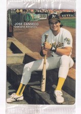 Jose Canseco 1990 Mothers Cookies MLB Card #4 Oakland Sealed 