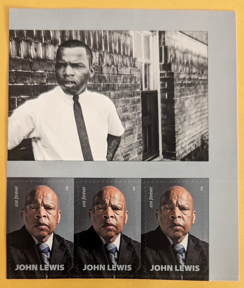 U.S.A. John Lewis Forever stamps 2023. 3v - Image 1 of 1