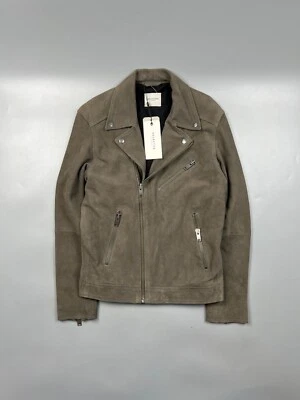Men’s NWT Selected Homme Suede Leather Biker Jacket size S (Y0744) - Image 1 of 4