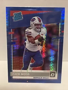 2020 Panini Donruss Optic - Rated Rookies Blue Hyper Prizm #180 Zack Moss (RC) - Picture 1 of 2