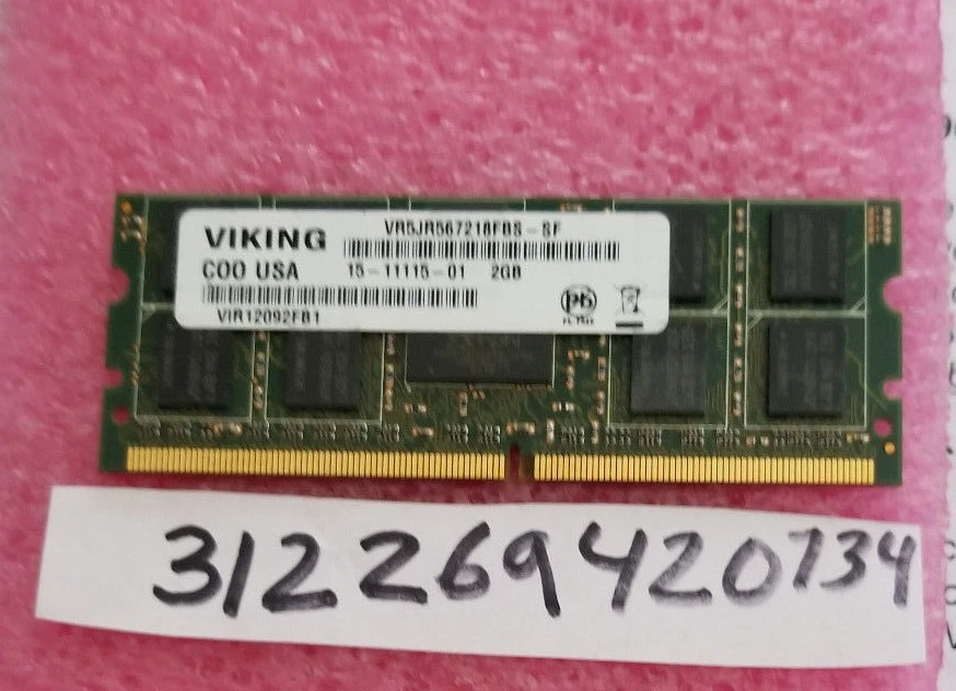 VIKING VR5JR567218FBS-SF(15-11115-01/CISC00-21638-534MEU)- 2GB 2RX8 PC2-4200N - Image 1 of 1