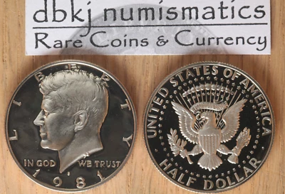 1981 S Proof Kennedy Half Dollar 50¢ - Type 1 - Cameo Proof - Image 1 of 3