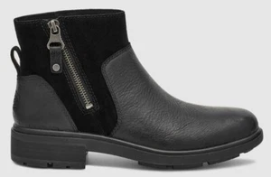 UGG® AUSTRALIA HARRISON BLACK LEATHER BIKER BOOTS UK 6 EUR 39 USA 8 RRP £155 - Picture 1 of 23