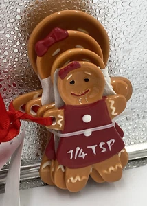 Gingerbread Family Ceramic Measuring Spoon Set 4pc Christmas Time (1TBS- 1/4Tsp) - Picture 1 of 5