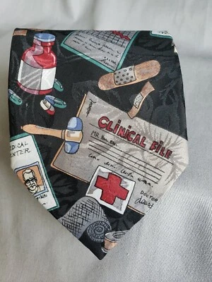 Corbata doctora negra para hombre Empire "Alta Moda" 57" Foto 1 de 3