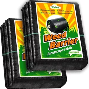 Weed Barrier Landscape Fabric Heavy Duty, 3FT x 100FT Thicken Garden Fabric Weed - Picture 1 of 6