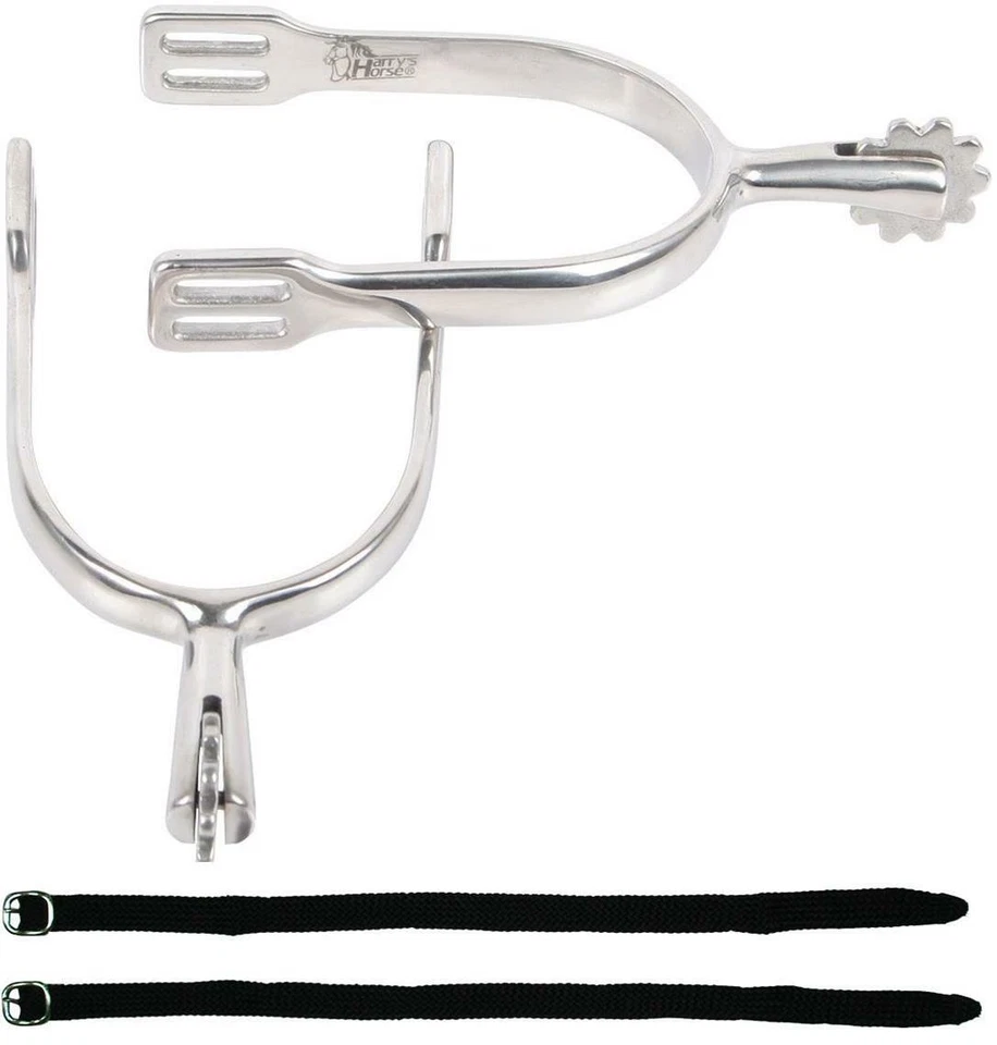 HARRY'S HORSE Jahorse :Sporen Radsporen,Schultheiss mit Sporenriemen Edelstahl 30mm Her. Dam.