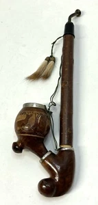 Vintage German WW2 era Hand Carved Deer Stag 3-Piece Wooden Smoking Pipe - Picture 1 of 12
