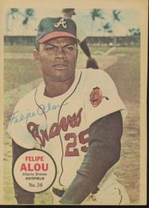 1967 Topps Poster Insert #30 Felipe Alou Atlanta Braves