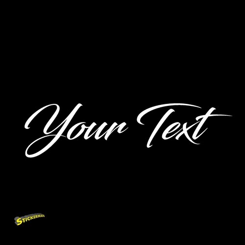 Custom Cursive Script Vinyl Decal Sticker Car Window Bumper ...