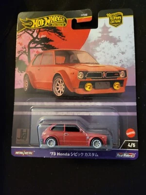 HONDA CIVIC CUSTOM 2024 HOT WHEELS PREMIUM Car Culture Japón JH4 4/5 '73 Rojo Nuevo Foto 1 de 2