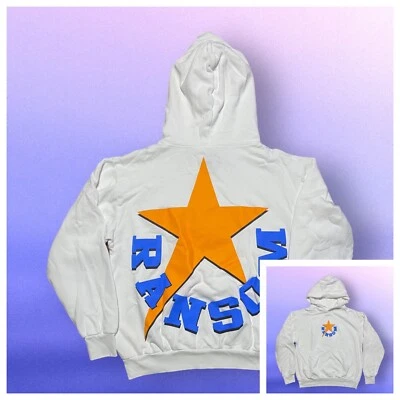 全新 Ransom 图形徽标 连帽衫 男式 中号 白色 — 第 1/4 张图片