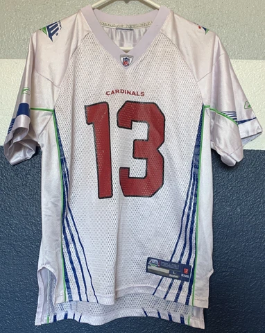 Kurt Warner 13 Arizona Cardinals White Super Bowl NFL Reebok Jersey Youth Large Cover