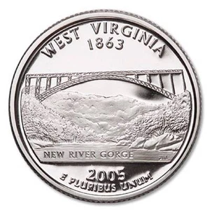 2005-S WEST VIRGINIA  STATE  PROOF QUARTER - Picture 1 of 1