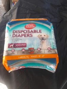 Disposable Dog Diapers for Female Dogs, True Fit, Absorbent 18-27 Inch, 30 Count - Picture 1 of 4