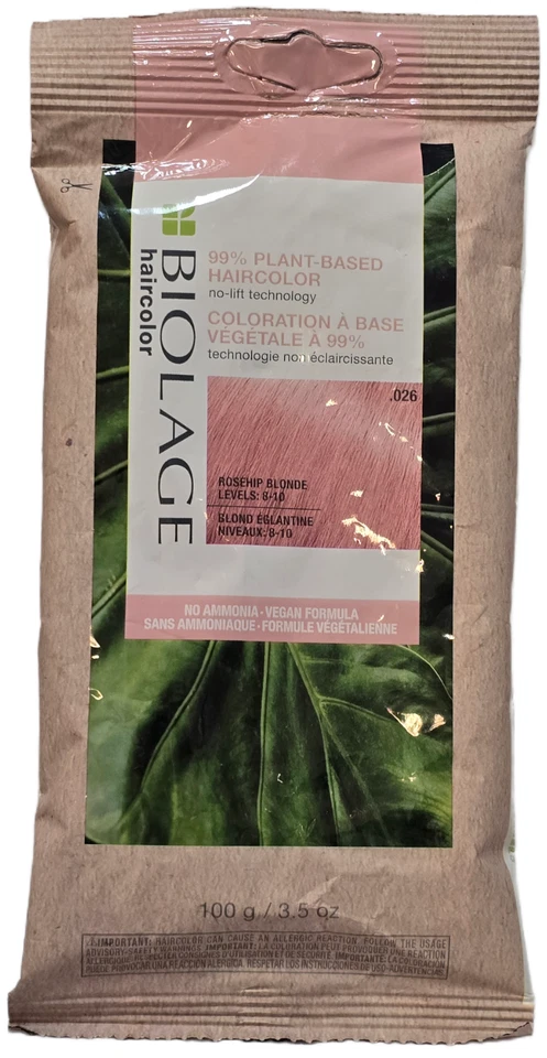 Matrix Biolage Plant Rosehip Blonde Based Haircolor 3.5 Oz 100 G Amonia-