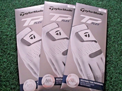 3 NEW TaylorMade TP Flex Golf Gloves AAA Cabretta Leather Men’s Large LH