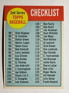 1963 Topps #102B Checkliste 2 weiß/rot (NMMT) - Bild 1 von 2