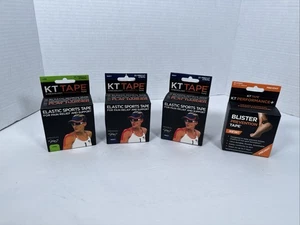 KT Tape Kinesiology  Sports Tape, 20 Strips, 10" Precut Beige LOT 3 And 1 Blisto - Picture 1 of 5