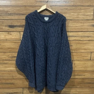 Vintage LL Bean Wool Cable Knit Fisherman Thick Chunky Sweater Mens 2XL Tall - Picture 1 of 14