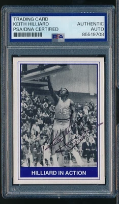 1982-83 TCMA CBA Lancaster Lightning Keith Hilliard #28 signed auto PSA/DNA rare - Image 1 of 2