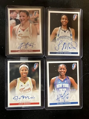 Lot of 4 2010 WNBA Autographed Basketball Cards, Griffin, Monroe, Morris, Greene - Image 1 of 2