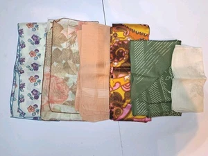 6 Stück Vintage Schal Einstecktuch Damen Markenlos Blumen Retro Groovy - Bild 1 von 13