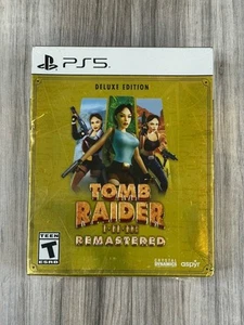 Tomb Raider I-III Remastered Lara Croft Edición Deluxe PlayStation 5 PS5, Precintado - Imagen 1 de 3