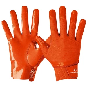 Cutters Rev Pro 5.0 Football Receiver Gloves Extreme Grip, Adult Large (ORANGE) - Picture 1 of 4