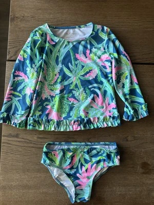 Top de natación y pantalones de natación de manga larga Lilly Pulitzer para niñas talla 6  Foto 1 de 4