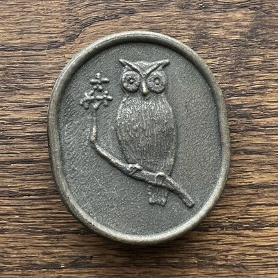 RARO Hebilla de Cinturón de Búho Artesanal Vintage Años 60 Años 70 Boho Hippie Hippy Naturaleza RARO Foto 1 de 4