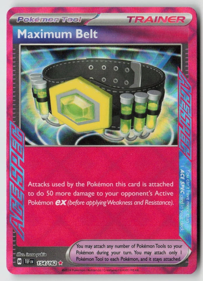 Maximum Belt - 154/162 - SV05: Temporal Forces Holofoil- PTCG - Image 1 of 2