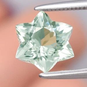💎 1.23ct 7x6.7mm VS Snowflake Natural Light Green Amethyst - Brazil Gemstone - Picture 1 of 4