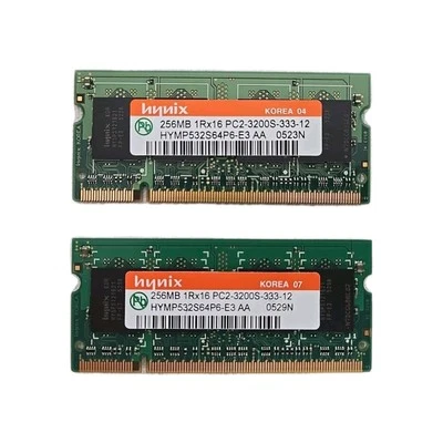 Memoria de acceso aleatorio Hynix HYMP532S64P6-E3 AA 512 MB DDR2-400 (256 MB x 2) PC2-3200S Foto 1 de 4