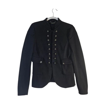 Blazer JouJou Mujer Negro Cierre Gancho y Botón Acentos Talla M Acadenia Oscura Foto 1 de 4